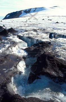 Comp image : torf0909 : A fast-running stream through the Torfaj&ouml;kull [Torfajokull] icecap, southern Iceland